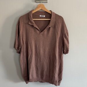 Mauve knit polo